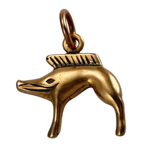 Small Boar Pendant - Bronze