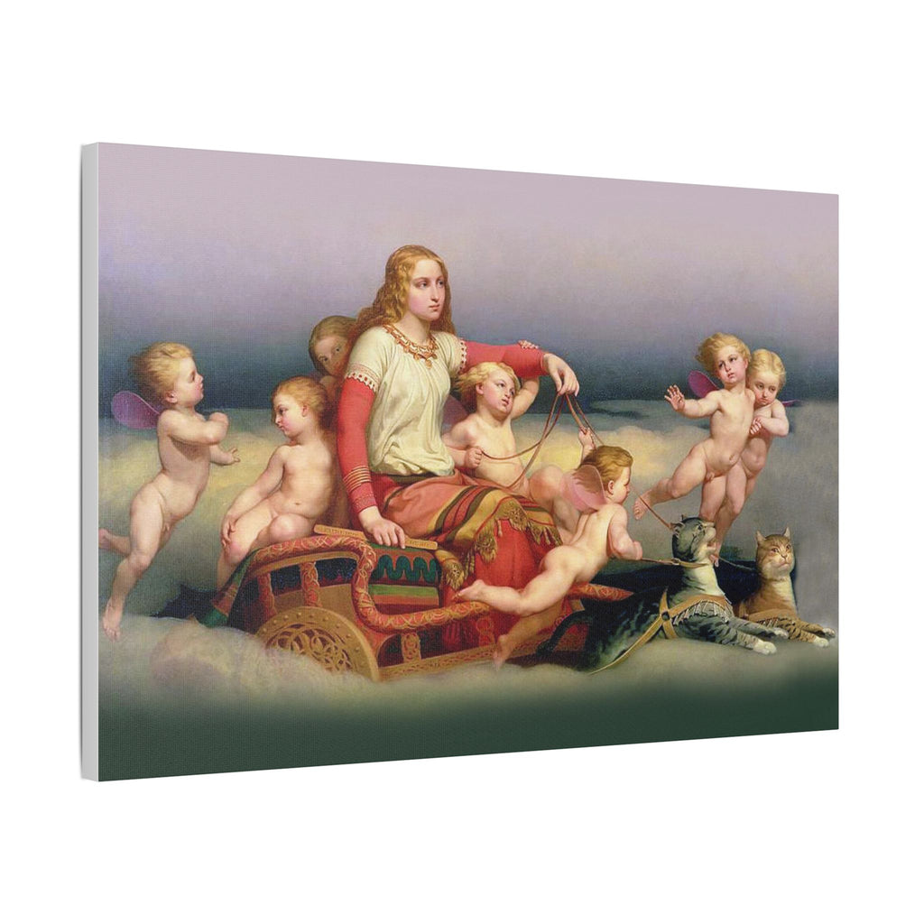 Freya and her Cats - Canvas Art