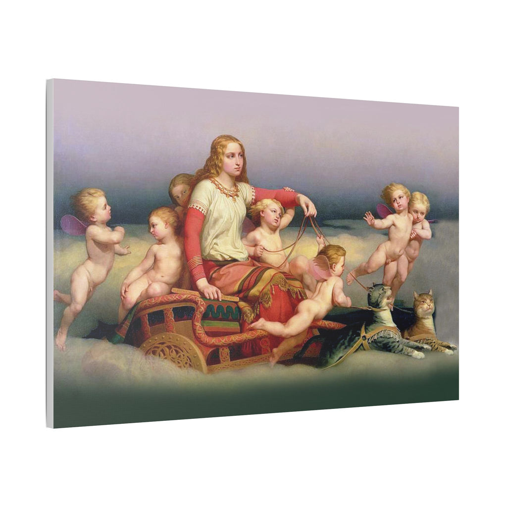 Freya and her Cats - Canvas Art