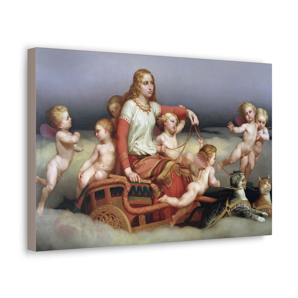 Freya and her Cats - Canvas Print