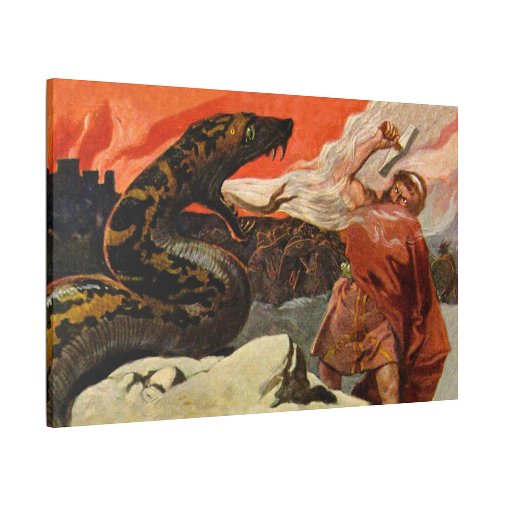 Thor and the Midgard Serpent - Canvas Art