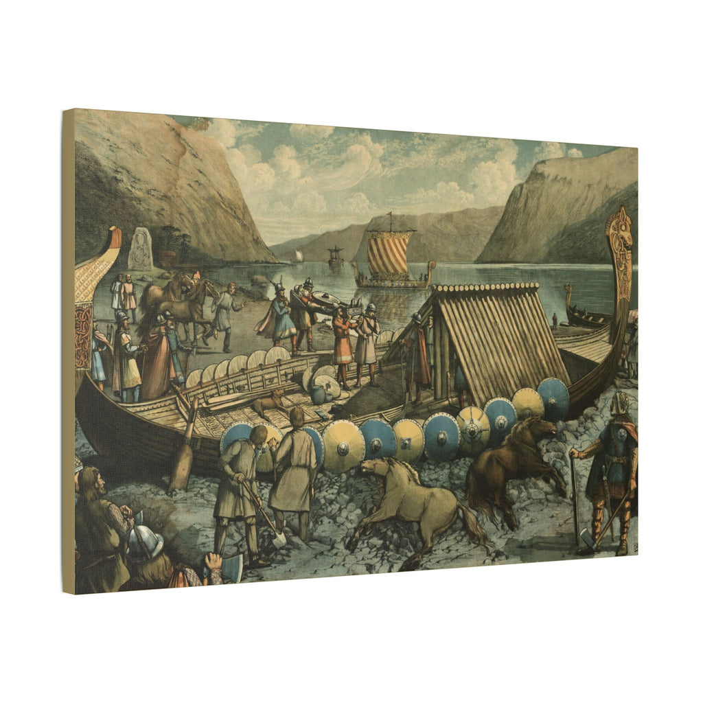 Viking Ship Burial - Canvas Art
