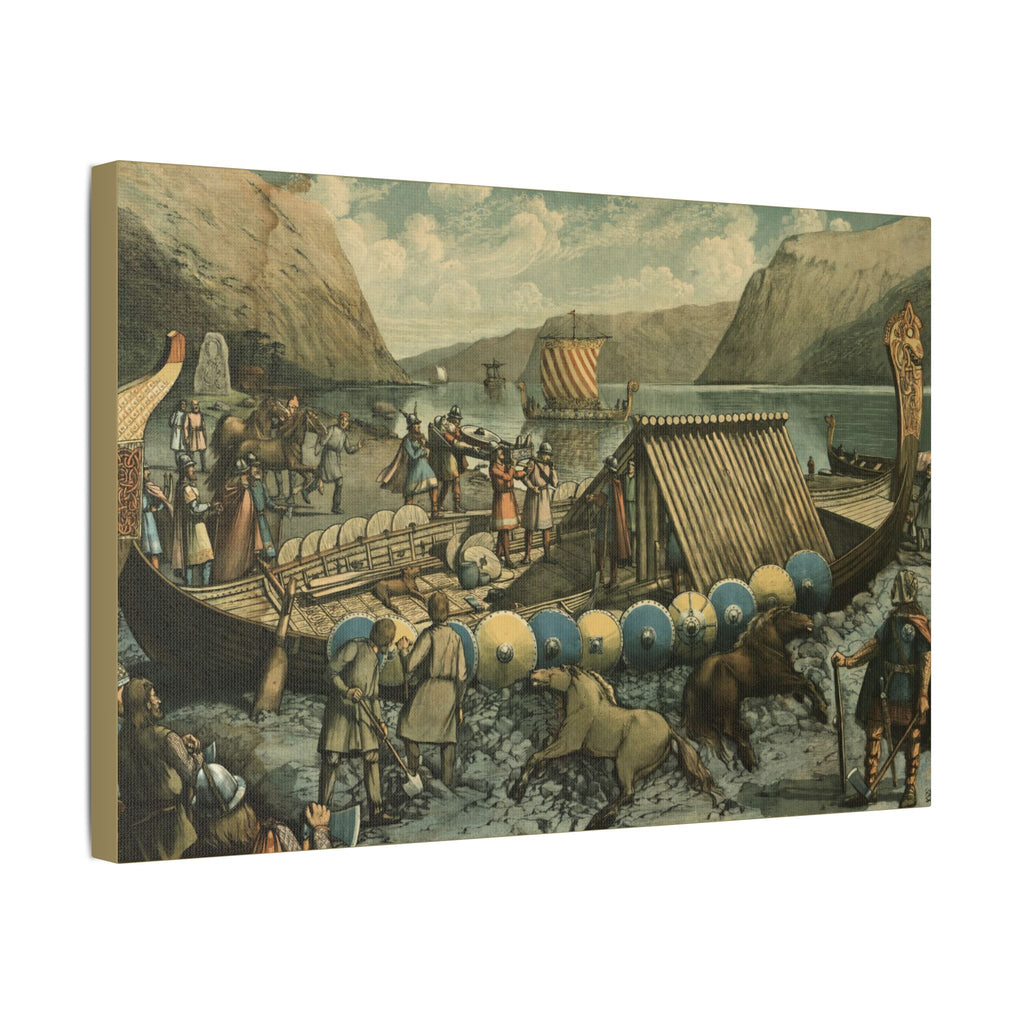 Viking Ship Burial - Canvas Art