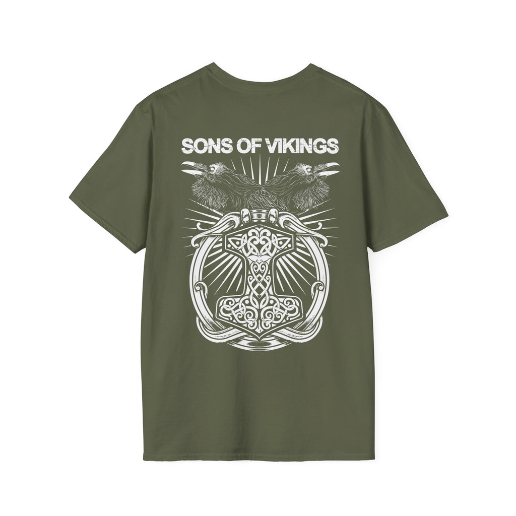 Ravens Mjolnir T-Shirt (design on back)