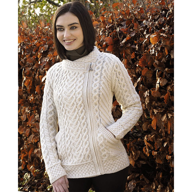 Irish Side Zip Cardigan Sweaters