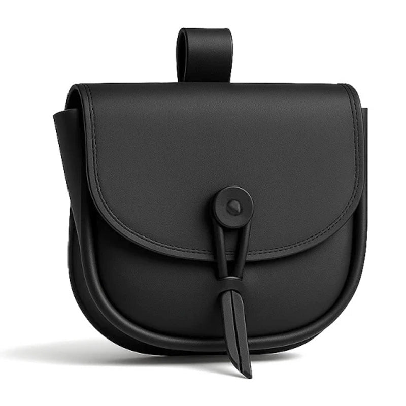 Black Medieval Belt Bag - Leather