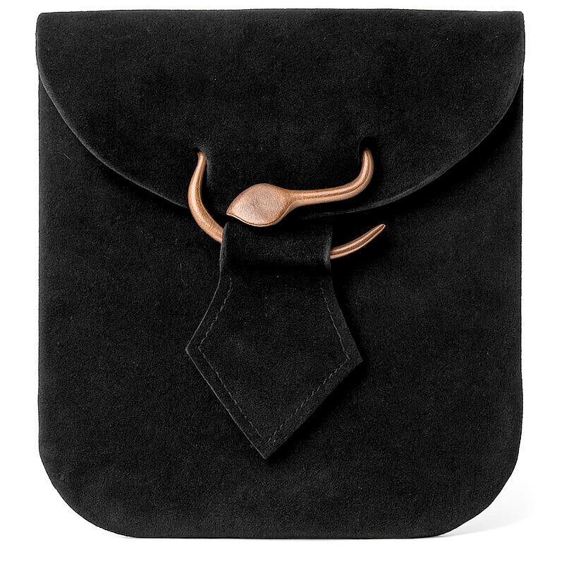 Black Suede Leather Bag