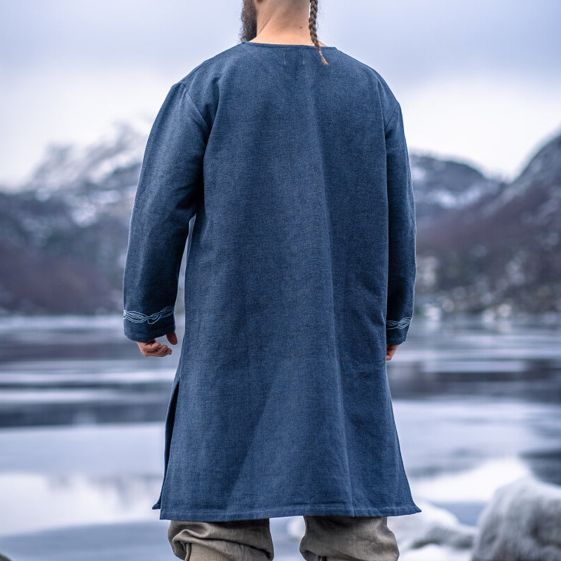 Blue Tunic w/ Embroidery - Cotton