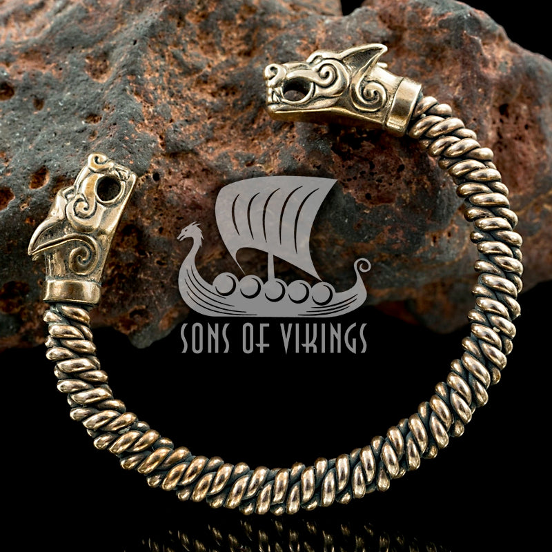 Braided Wolf Bracelet - Bronze