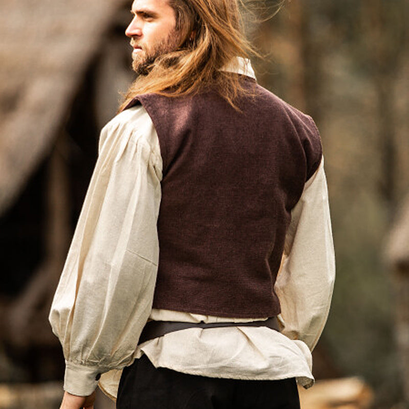 Brown Hand Woven Vest - Cotton