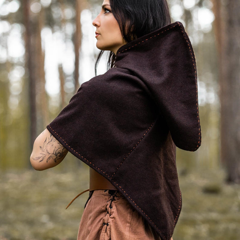 Brown Skjoldehamn Hood - Wool
