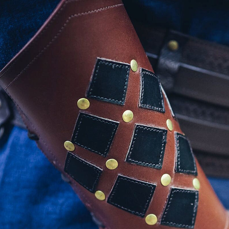 Brown with Black Bracers - Leather