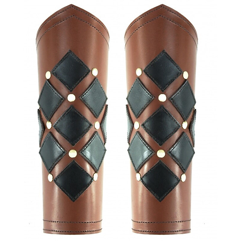 Brown with Black Bracers - Leather