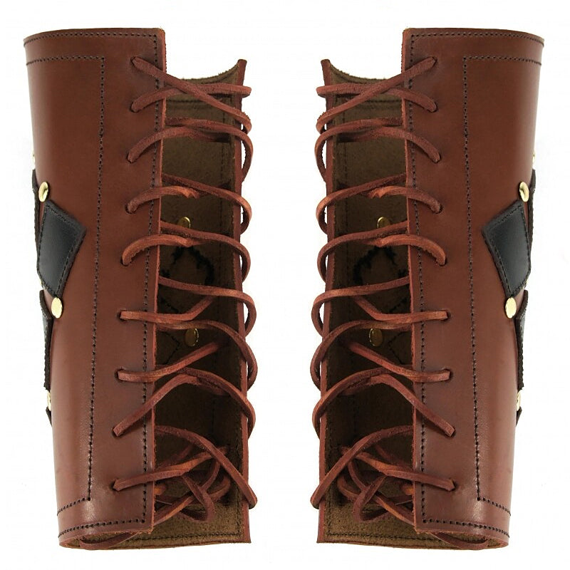 Brown with Black Bracers - Leather