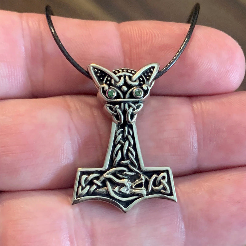 Cat Mjolnir - Silver or Brass