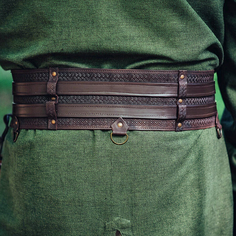 Dark Brown Extra Wide Medieval Belt