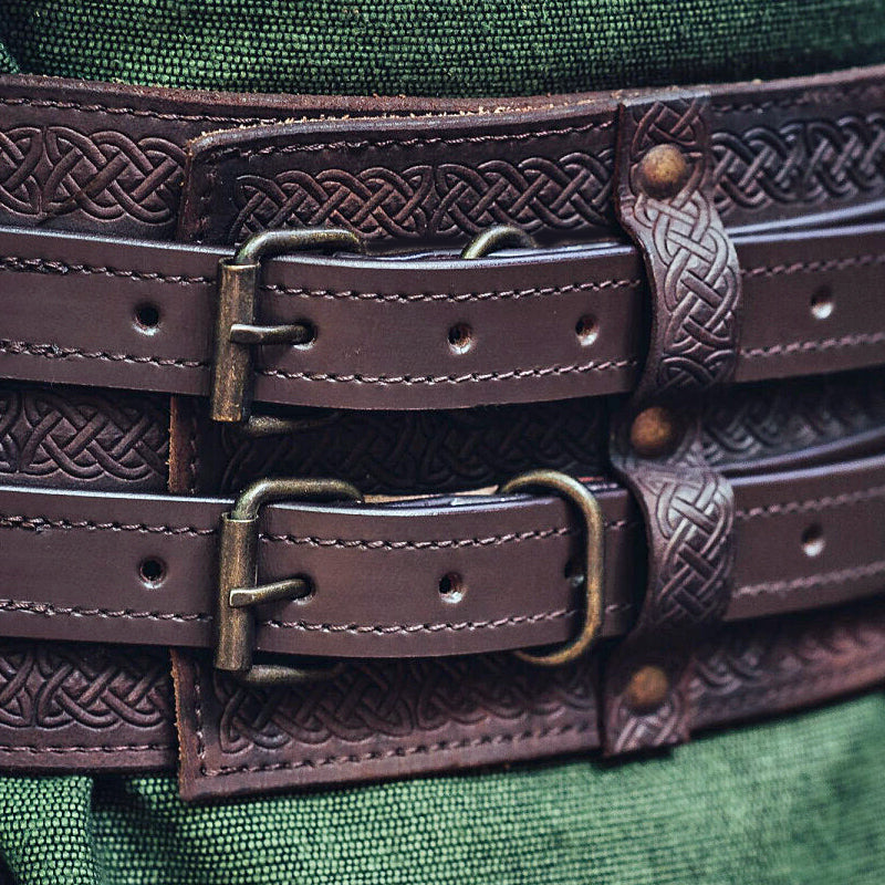 Dark Brown Extra Wide Medieval Belt