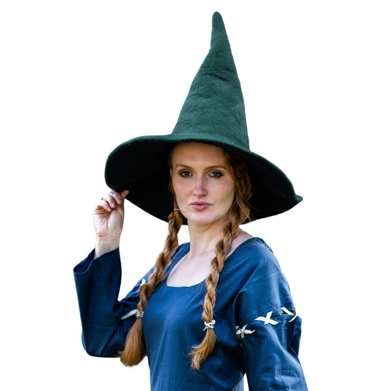 Dark Green Witch Hat - Wool