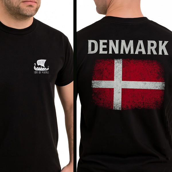 Denmark Flag T-Shirt - On Back