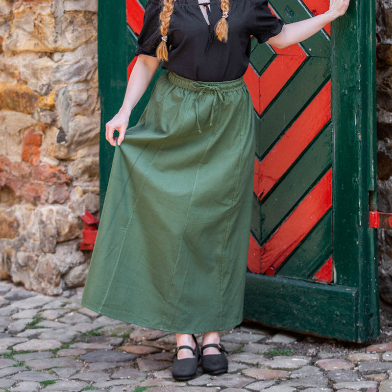 Green Medieval Skirt - Heavy Cotton