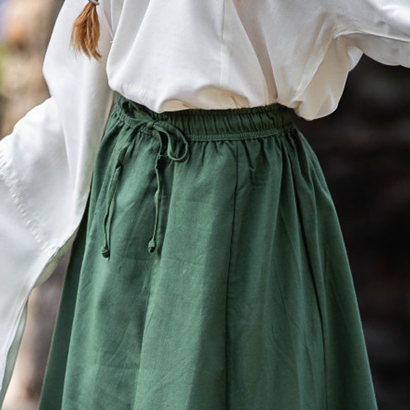 Green Medieval Skirt - Heavy Cotton
