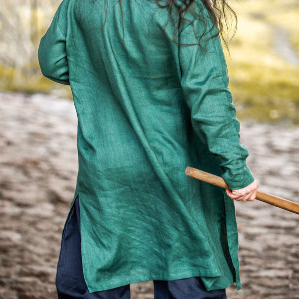 green emerald velvet dress Sea Green Callahan Shirt Dress