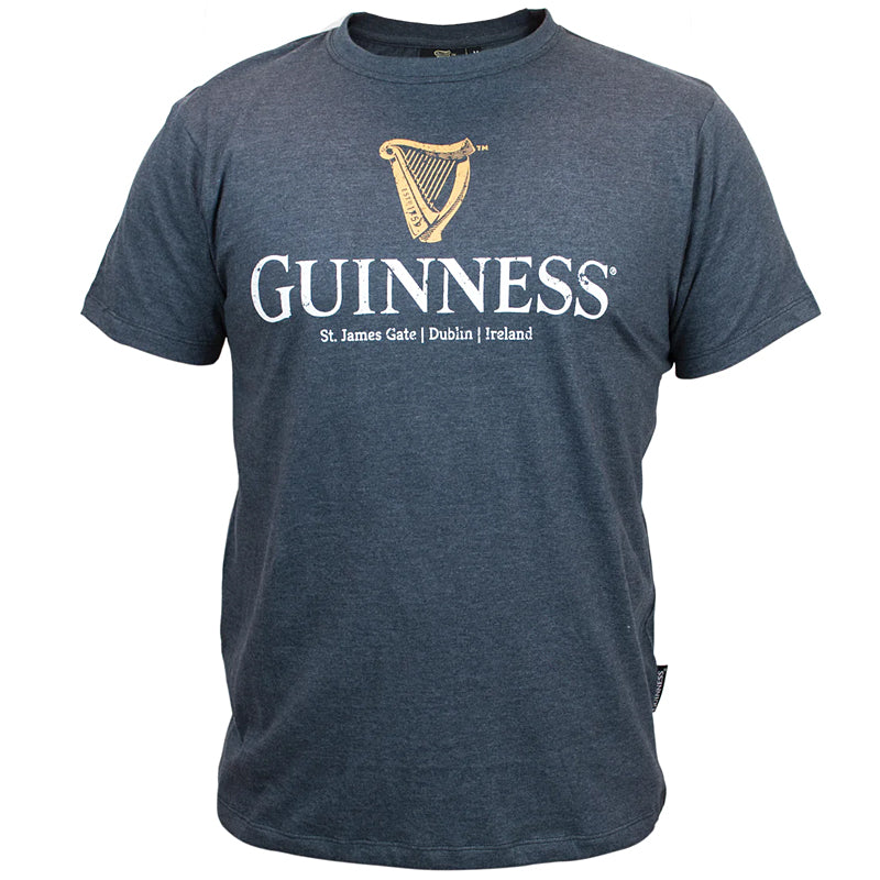 Guinness® Navy Distressed Harp T-Shirt