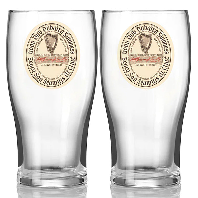 Guinness® Vintage Label Pint Glass