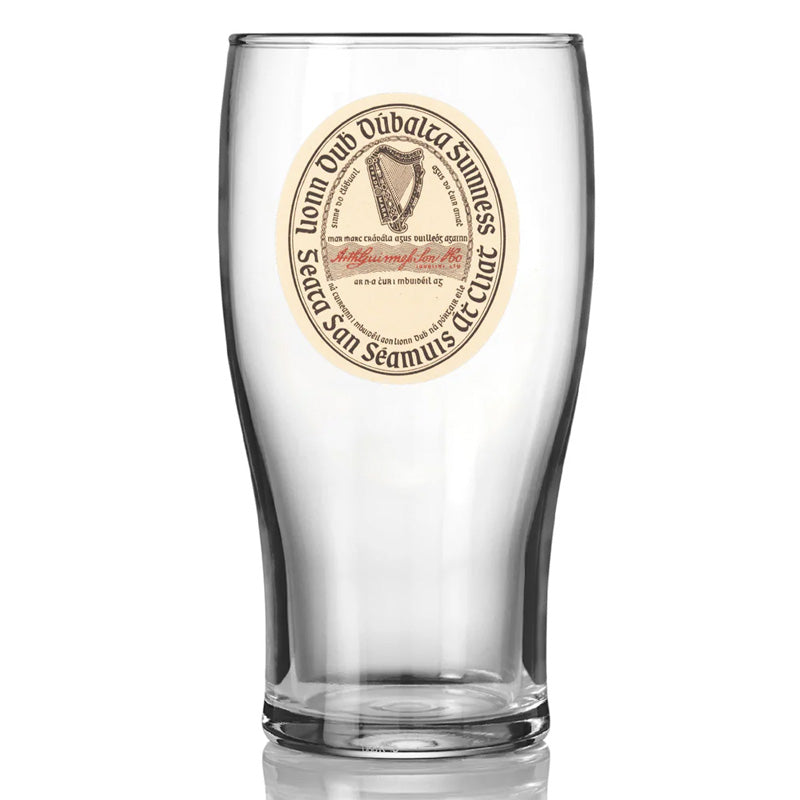 Guinness® Vintage Label Pint Glass