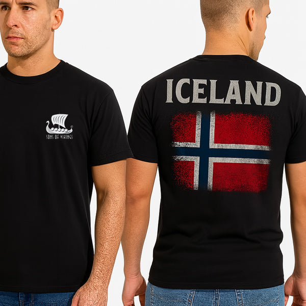 Iceland Flag T-Shirt - On Back