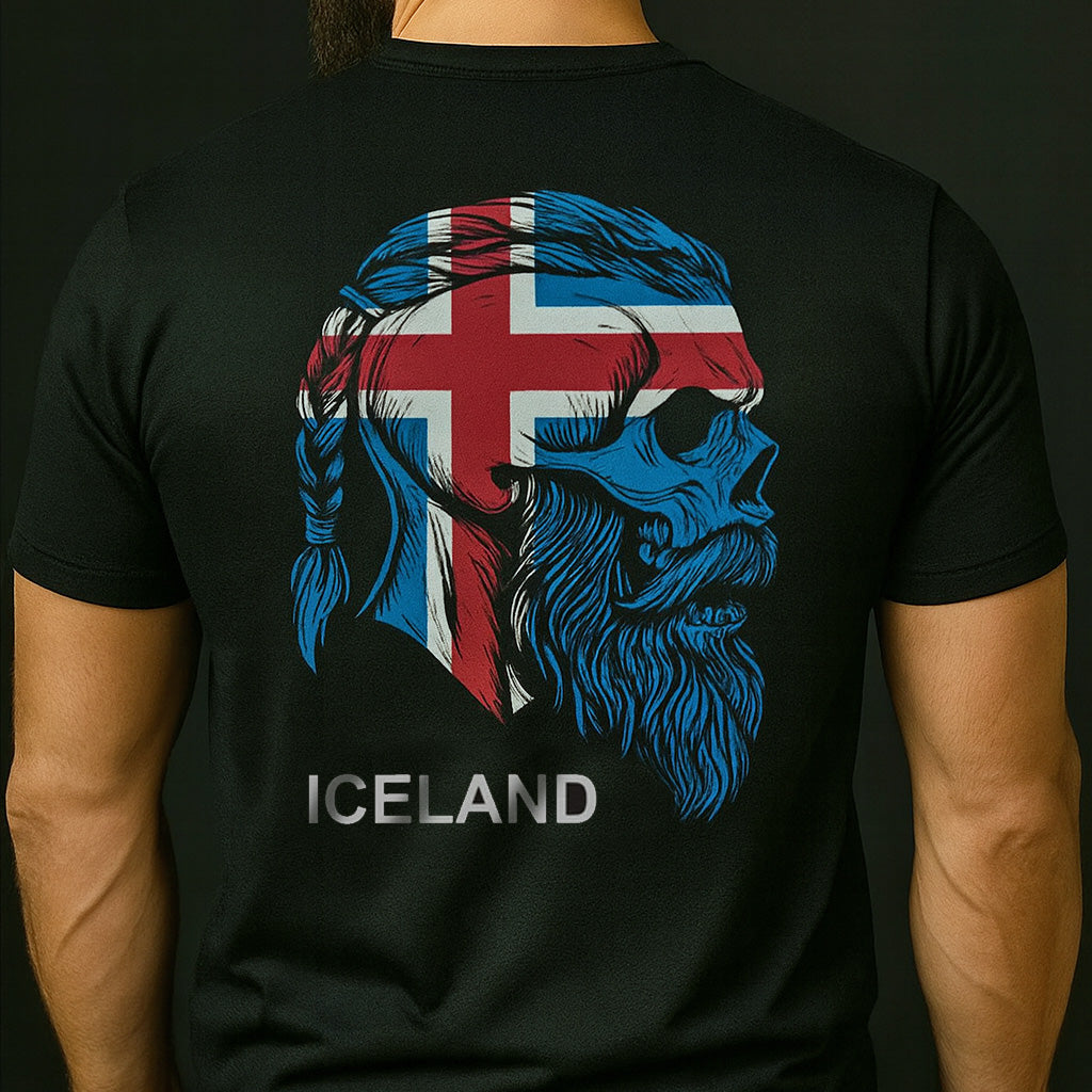 Iceland Skull T-Shirt - On Back