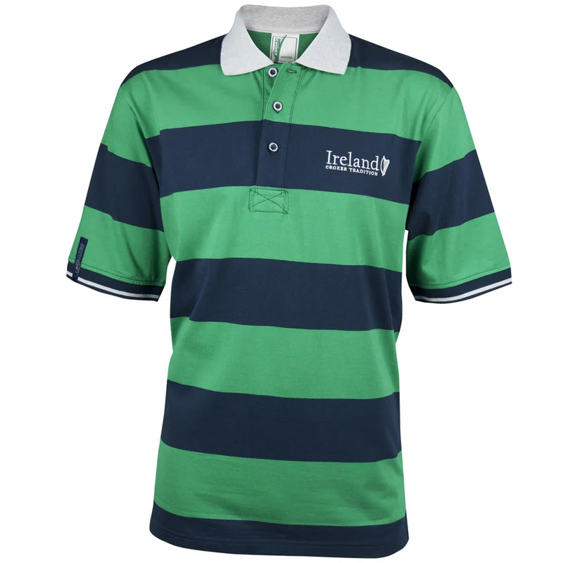 Ireland Harp Striped Golf Shirt
