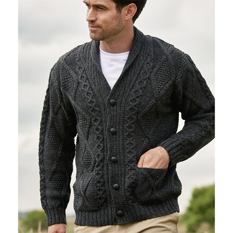 Irish Button-Up Cardigan Sweater