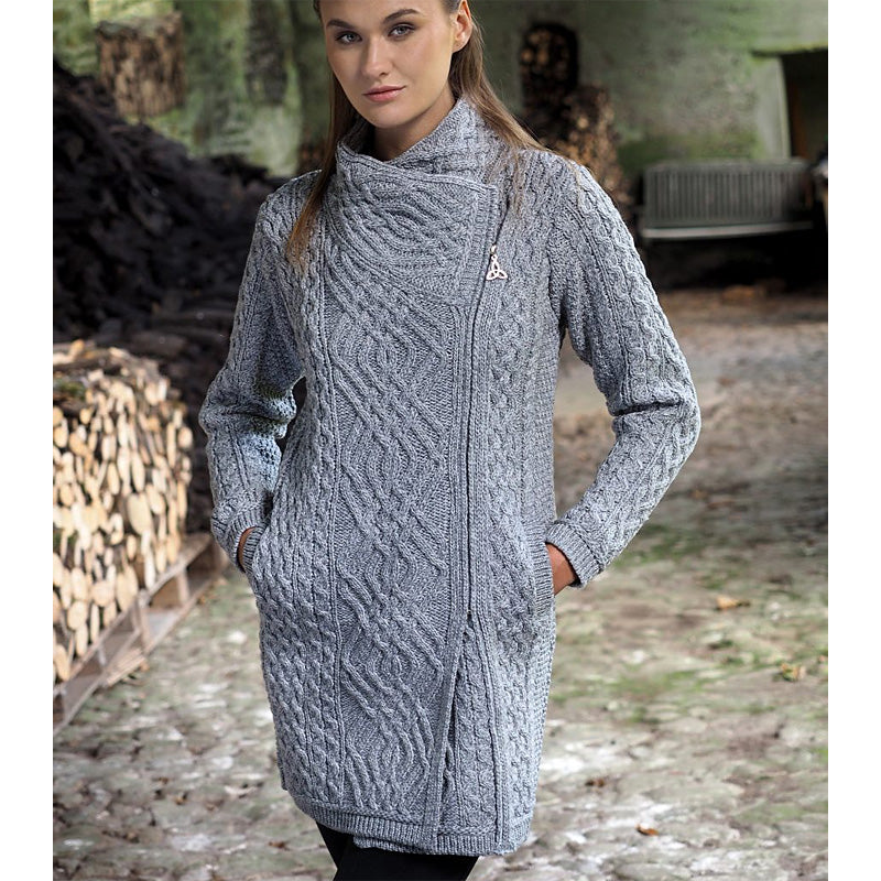 Irish Side Zip Coat Sweater