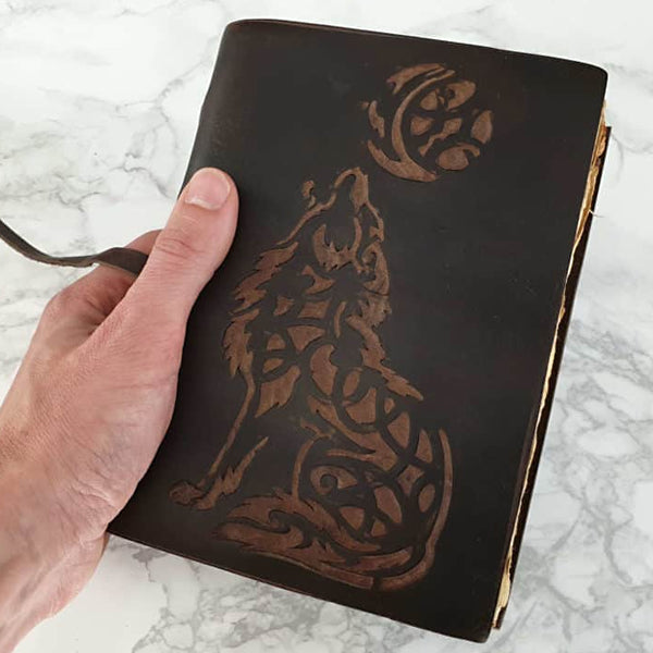 Leather Bound Journal - Wolf