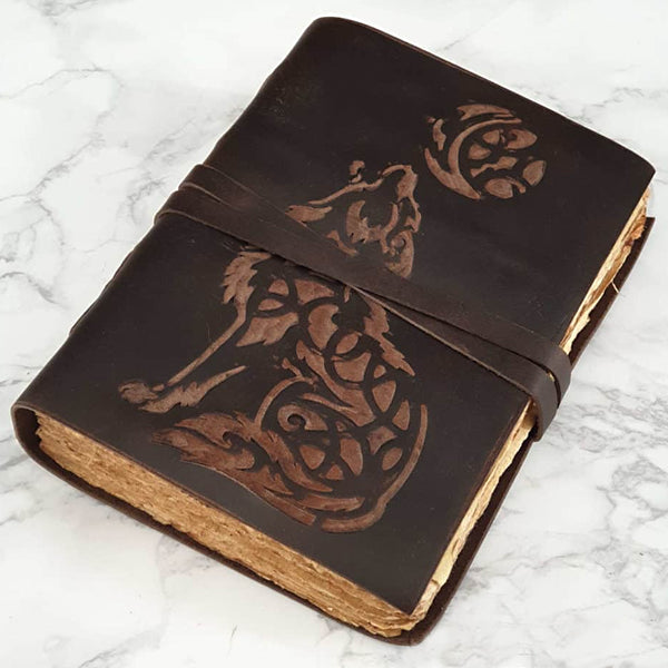 Leather Bound Journal - Wolf