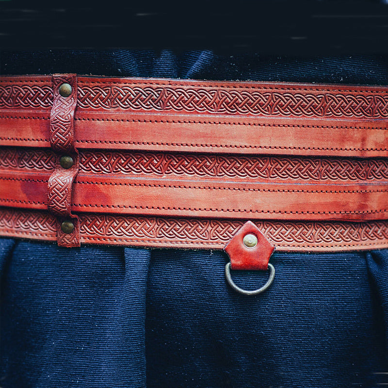 Light Brown Extra Wide Medieval Belt