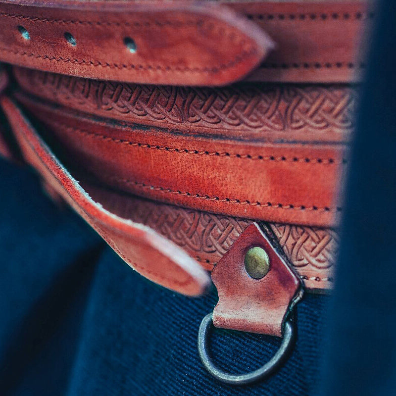 Light Brown Extra Wide Medieval Belt