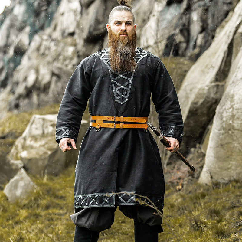 Light Brown Leather Double Wide Belt