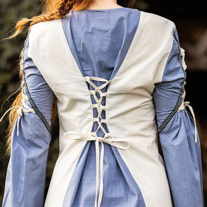 Natural / Blue Medieval Dress