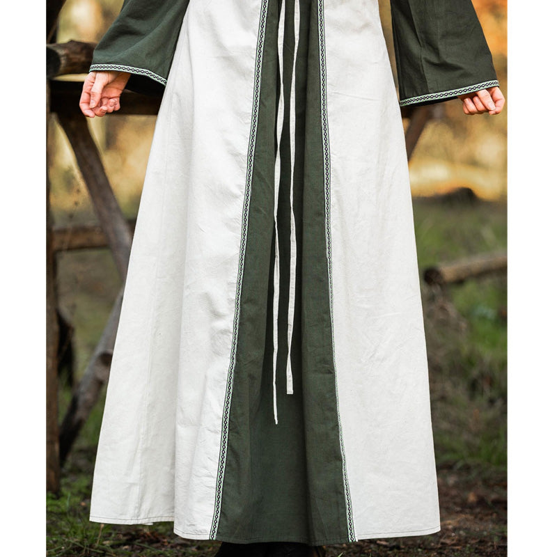 Natural / Green Medieval Dress