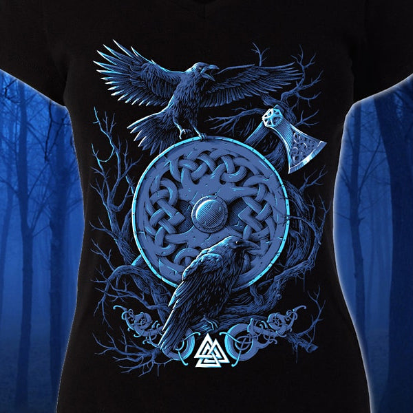 Norse Ravens - Women's T-Shirt  Huginn and Muninn Ladies / Girls