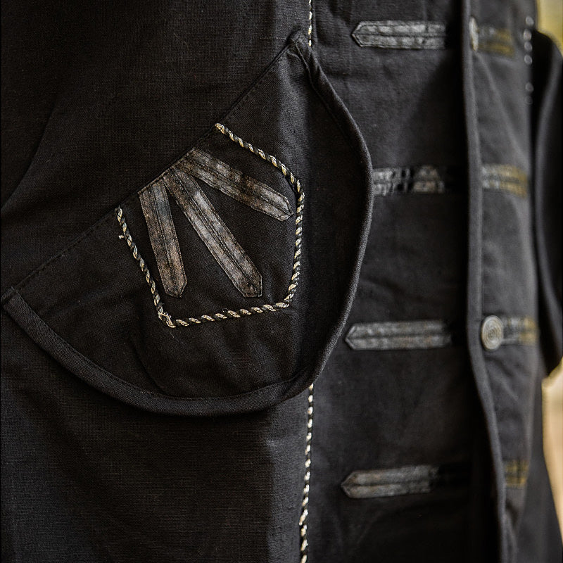 Black Pirate Jacket / Buccaneer Coat