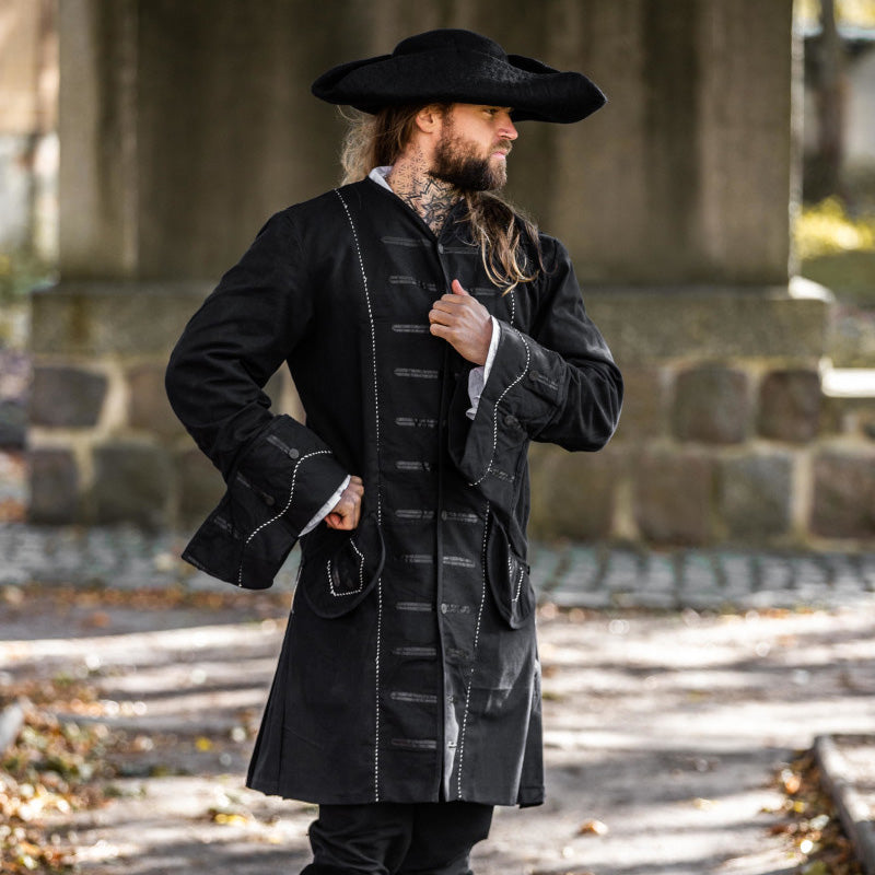 Black Pirate Jacket / Buccaneer Coat