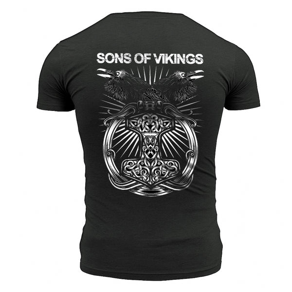 Ravens Mjolnir T-Shirt (design on back)