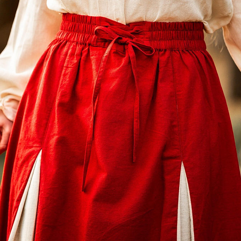 Red and Natural Skirt