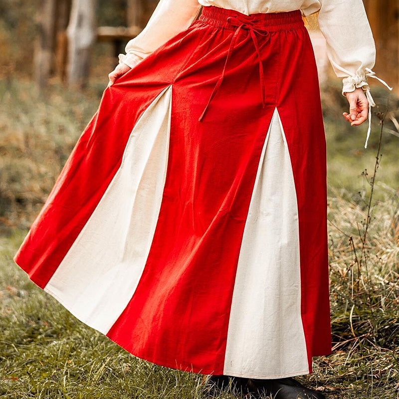 Red and Natural Skirt