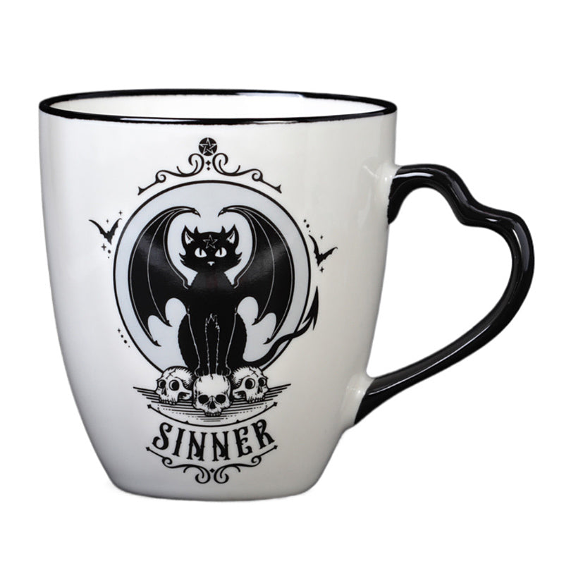 Saint and Sinner Cat Mug