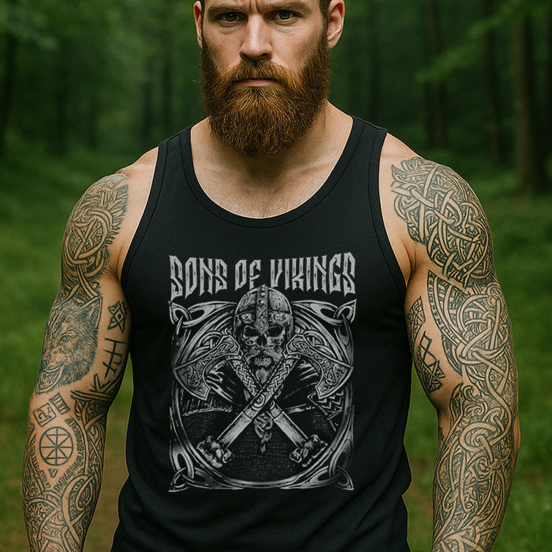 Skull and Axes Tank Top