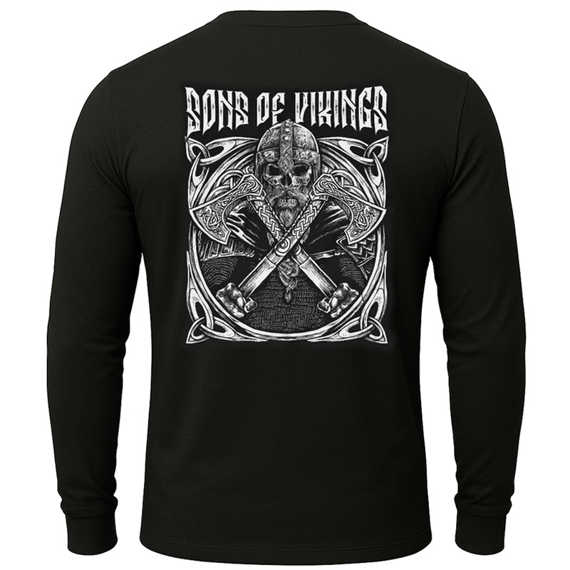 Skull and Axes Long Sleeve Shirt